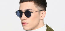 Load image into Gallery viewer, Black Round Full Rim Unisex Sunglasses by Lenskart STUDIO-218092