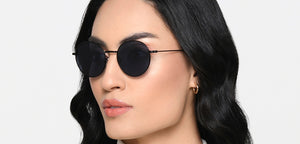 Black Round Full Rim Unisex Sunglasses by Lenskart STUDIO-218092