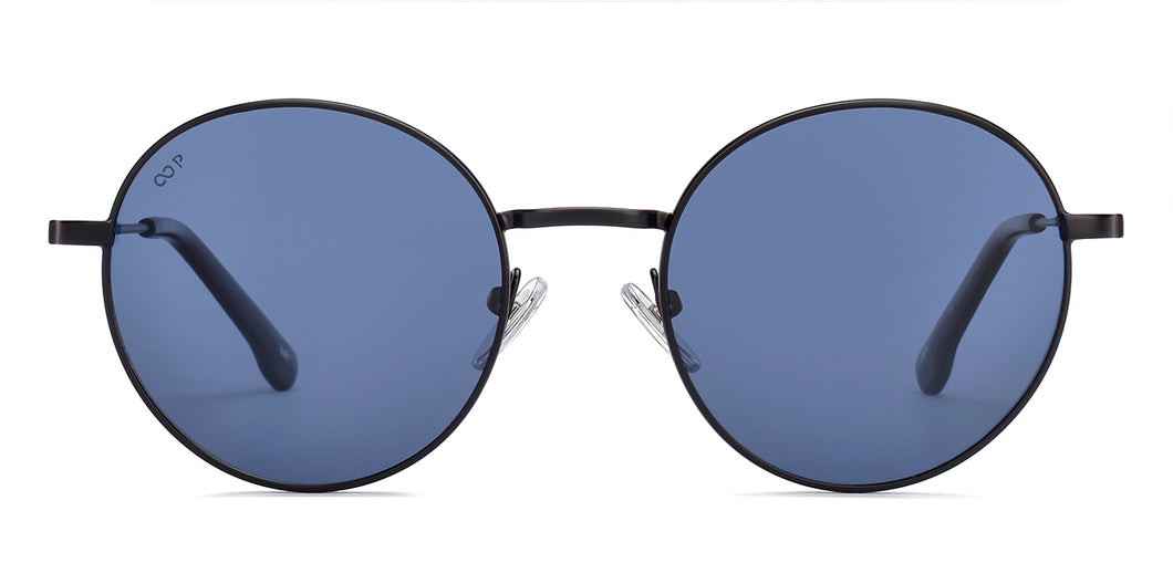 Black Round Full Rim Unisex Sunglasses by Lenskart STUDIO-218092