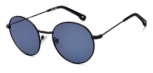 Black Round Full Rim Unisex Sunglasses by Lenskart STUDIO-218092