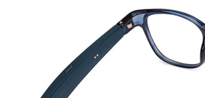 Blue Wayfarer Full Rim Unisex Smart Glasses by Phonic-220653