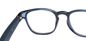 Blue Wayfarer Full Rim Unisex Smart Glasses by Phonic-220653