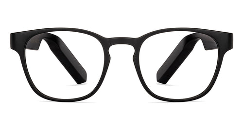 Black Wayfarer Full Rim Unisex Smart Glasses by Phonic-226131