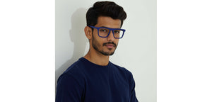 Blue Square Full Rim Unisex Eyeglasses by Vincent Chase-224521