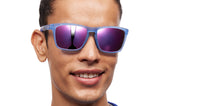 Load image into Gallery viewer, Blue Wayfarer Full Rim Unisex Sunglasses by Vincent Chase-211493