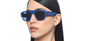 Blue Wayfarer Full Rim Unisex Sunglasses by Vincent Chase Polarized-216676