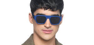 Blue Wayfarer Full Rim Unisex Sunglasses by Vincent Chase Polarized-216676
