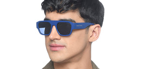 Blue Wayfarer Full Rim Unisex Sunglasses by Vincent Chase Polarized-216676