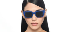 Load image into Gallery viewer, Blue Wayfarer Full Rim Unisex Sunglasses by Vincent Chase Polarized-216680