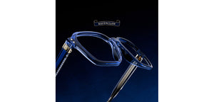 Blue Geometric Full Rim Unisex Eyeglasses by Lenskart STUDIO-218084