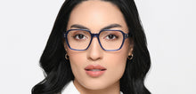 Load image into Gallery viewer, Blue Geometric Full Rim Unisex Eyeglasses by Lenskart STUDIO-218084