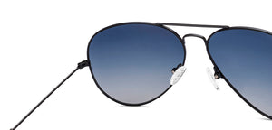 Black Aviator Full Rim Unisex Sunglasses by Vincent Chase Polarized-217962