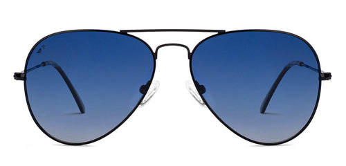Black Aviator Full Rim Unisex Sunglasses by Vincent Chase Polarized-217631