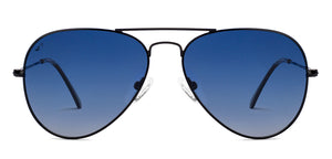 Black Aviator Full Rim Unisex Sunglasses by Vincent Chase Polarized-217631