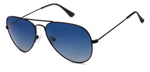 Black Aviator Full Rim Unisex Sunglasses by Vincent Chase Polarized-217631