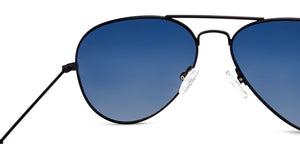 Black Aviator Full Rim Unisex Sunglasses by Vincent Chase Polarized-217631