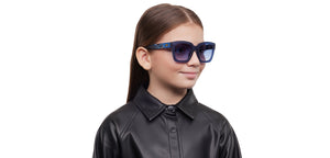Blue Square Full Rim Kids Sunglasses by Hooper Online-212062