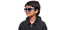 Load image into Gallery viewer, Blue Square Full Rim Kids Sunglasses by Hooper Online-212062
