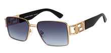 Load image into Gallery viewer, Gold Rectangle Full Rim Unisex Sunglasses by Vincent Chase Polarized-224454