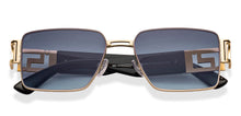 Load image into Gallery viewer, Gold Rectangle Full Rim Unisex Sunglasses by Vincent Chase Polarized-224454