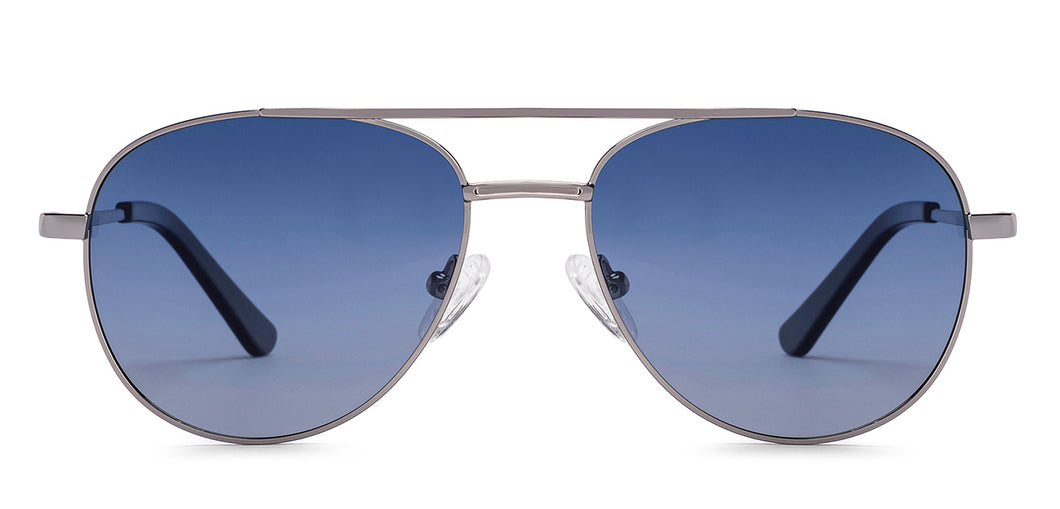 Gunmetal Aviator Full Rim Unisex Sunglasses by Vincent Chase Polarized-221011
