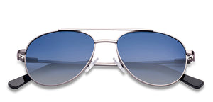 Gunmetal Aviator Full Rim Unisex Sunglasses by Vincent Chase Polarized-221011
