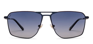 Navy Geometric Full Rim Unisex Sunglasses by Lenskart-235479