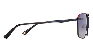 Navy Geometric Full Rim Unisex Sunglasses by Lenskart-235479