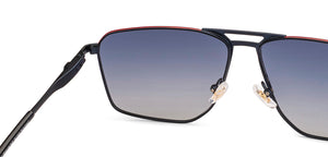 Navy Geometric Full Rim Unisex Sunglasses by Lenskart-235479
