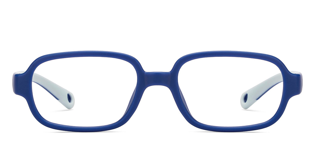 Blue Rectangle Full Rim Kids Eyeglasses by Hooper-210492