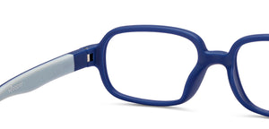 Blue Rectangle Full Rim Kids Eyeglasses by Hooper-210492
