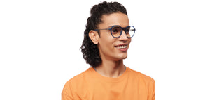 Blue Geometric Full Rim Unisex Eyeglasses by Lenskart Air-211431