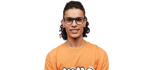 Blue Geometric Full Rim Unisex Eyeglasses by Lenskart Air-211431