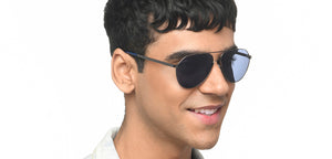 Gunmetal Aviator Full Rim Unisex Sunglasses by Vincent Chase Polarized-216026