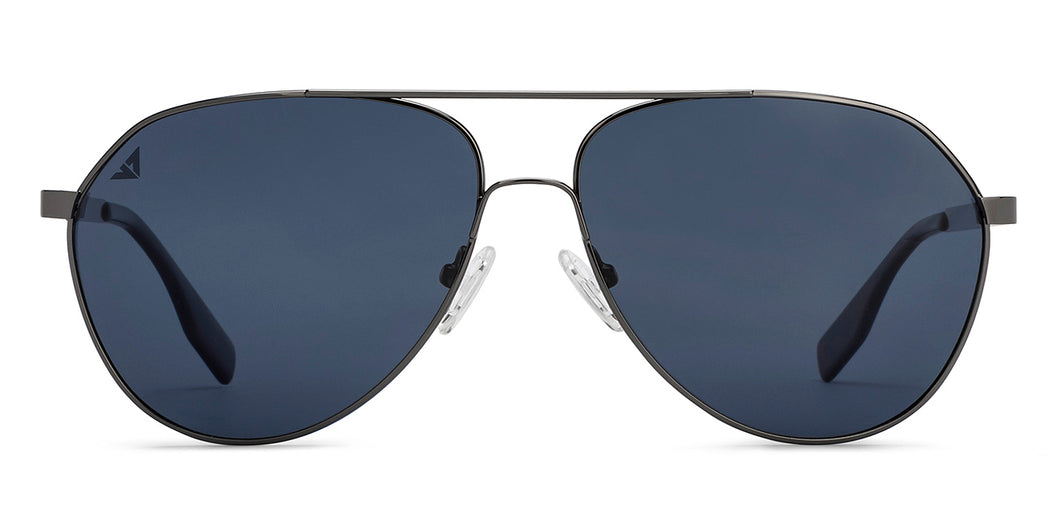 Gunmetal Aviator Full Rim Unisex Sunglasses by Vincent Chase Polarized-216026