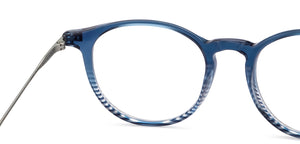 Blue Round Full Rim Unisex Eyeglasses by John Jacobs-152702