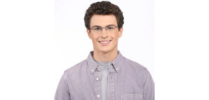 Blue Rectangle Half Rim Unisex Eyeglasses by Vincent Chase Online-207969