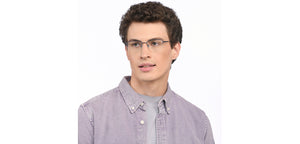 Blue Rectangle Half Rim Unisex Eyeglasses by Vincent Chase Online-207969