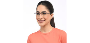 Blue Rectangle Half Rim Unisex Eyeglasses by Vincent Chase Online-207969