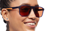 Load image into Gallery viewer, Blue Square Full Rim Unisex Sunglasses by Vincent Chase Online-209309