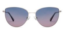 Load image into Gallery viewer, Silver Cat Eye Full Rim Women Sunglasses by John Jacobs-229409