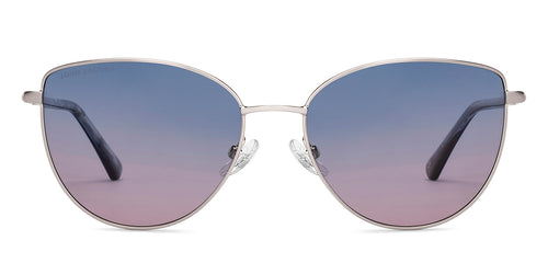 Silver Cat Eye Full Rim Women Sunglasses by John Jacobs-229409