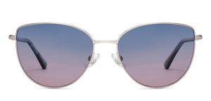 Silver Cat Eye Full Rim Women Sunglasses by John Jacobs-229409