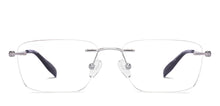 Load image into Gallery viewer, Blue Rectangle Rimless Unisex Eyeglasses by Vincent Chase-229218