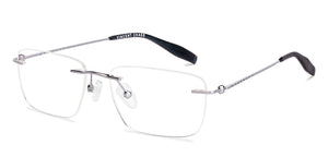 Blue Rectangle Rimless Unisex Eyeglasses by Vincent Chase-229218