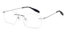 Load image into Gallery viewer, Blue Rectangle Rimless Unisex Eyeglasses by Vincent Chase-229218