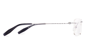 Blue Rectangle Rimless Unisex Eyeglasses by Vincent Chase-229218