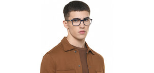 Blue Rectangle Full Rim Unisex Eyeglasses by John Jacobs-215572