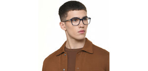 Blue Rectangle Full Rim Unisex Eyeglasses by John Jacobs-215572