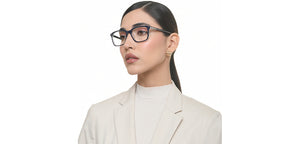Blue Rectangle Full Rim Unisex Eyeglasses by John Jacobs-215572